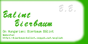 balint bierbaum business card